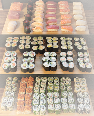 Exemple de plateau de Sushis